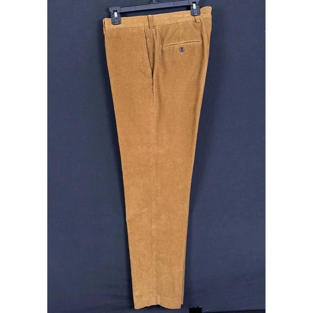 Lands' End Men's Tailored Fit Corduroy Pants Brown 34x30
